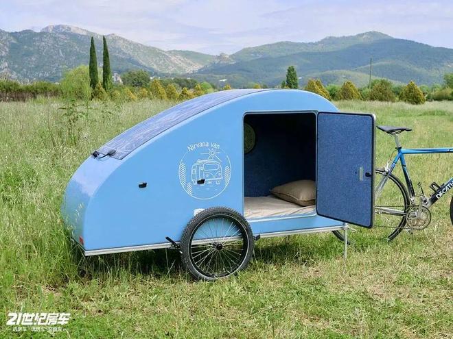 式浪漫！Nirvana Van自行车移动小窝不朽情缘首页29万元起54kg水滴房车的法(图5)