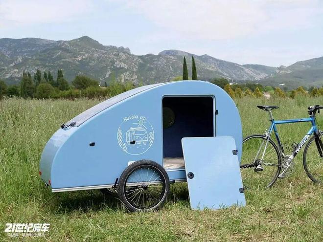 式浪漫！Nirvana Van自行车移动小窝不朽情缘首页29万元起54kg水滴房车的法(图2)