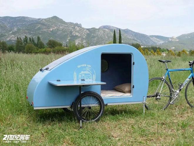 式浪漫！Nirvana Van自行车移动小窝不朽情缘首页29万元起54kg水滴房车的法(图8)